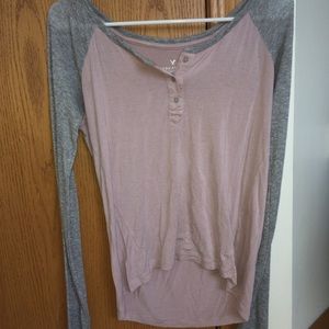 Dusty pink American Eagle long sleeve tee